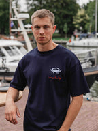 Navy Oversized Crab T-shirt