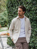 Beige Business Button Up Shirt