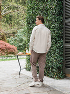 Beige Business Button Up Shirt