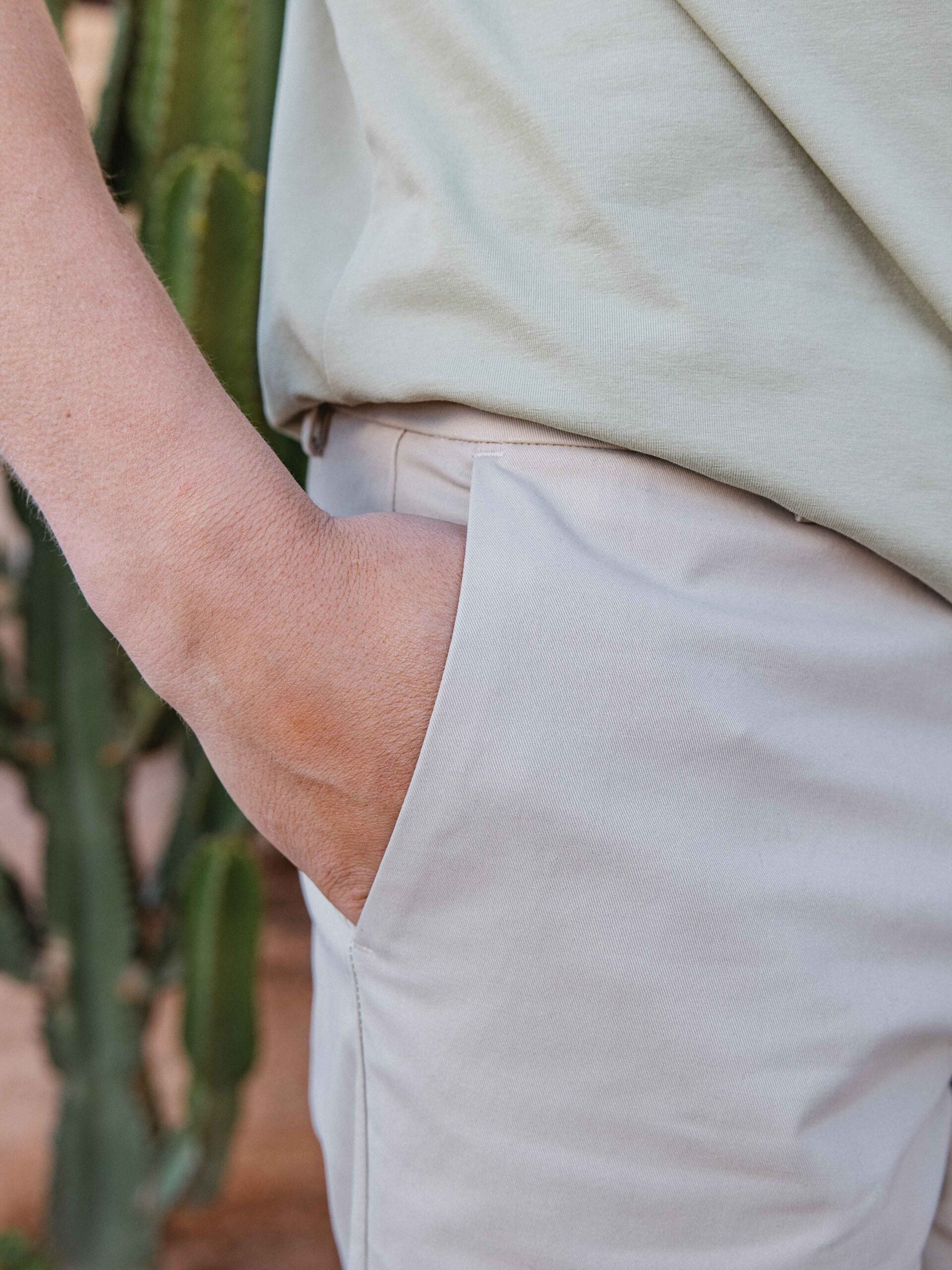 Beige Chino Short
