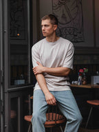 Brown Melange Oversized T-shirt