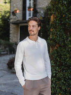 White Boucle Polo