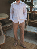 Taupe Stripe Waffle Shirt