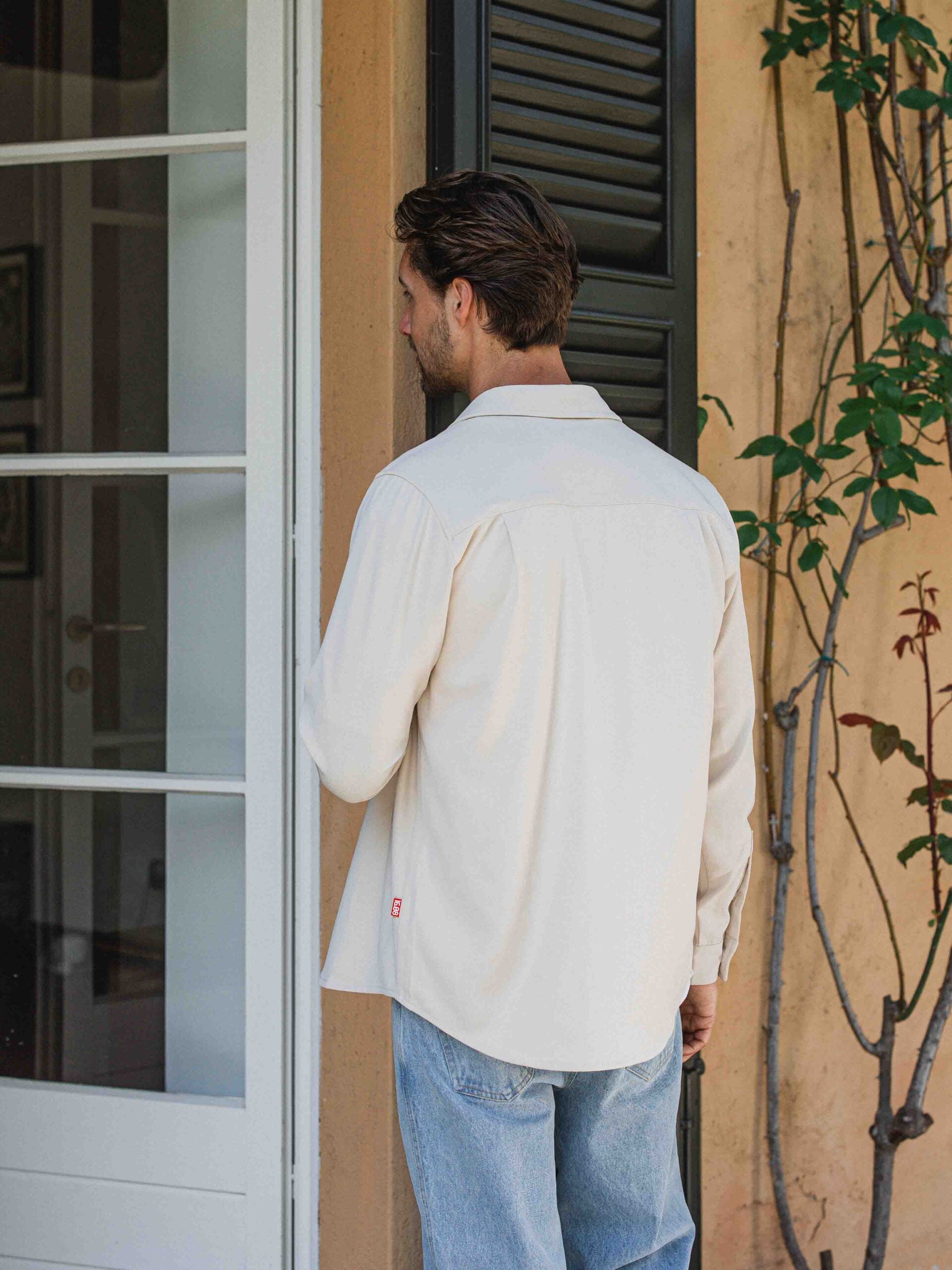 Beige Business Button Up Shirt