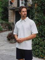 Light Grey Oversized Poloshirt