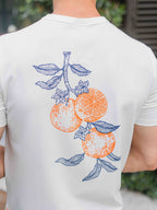 White Orange Slimfit T-shirt Sample