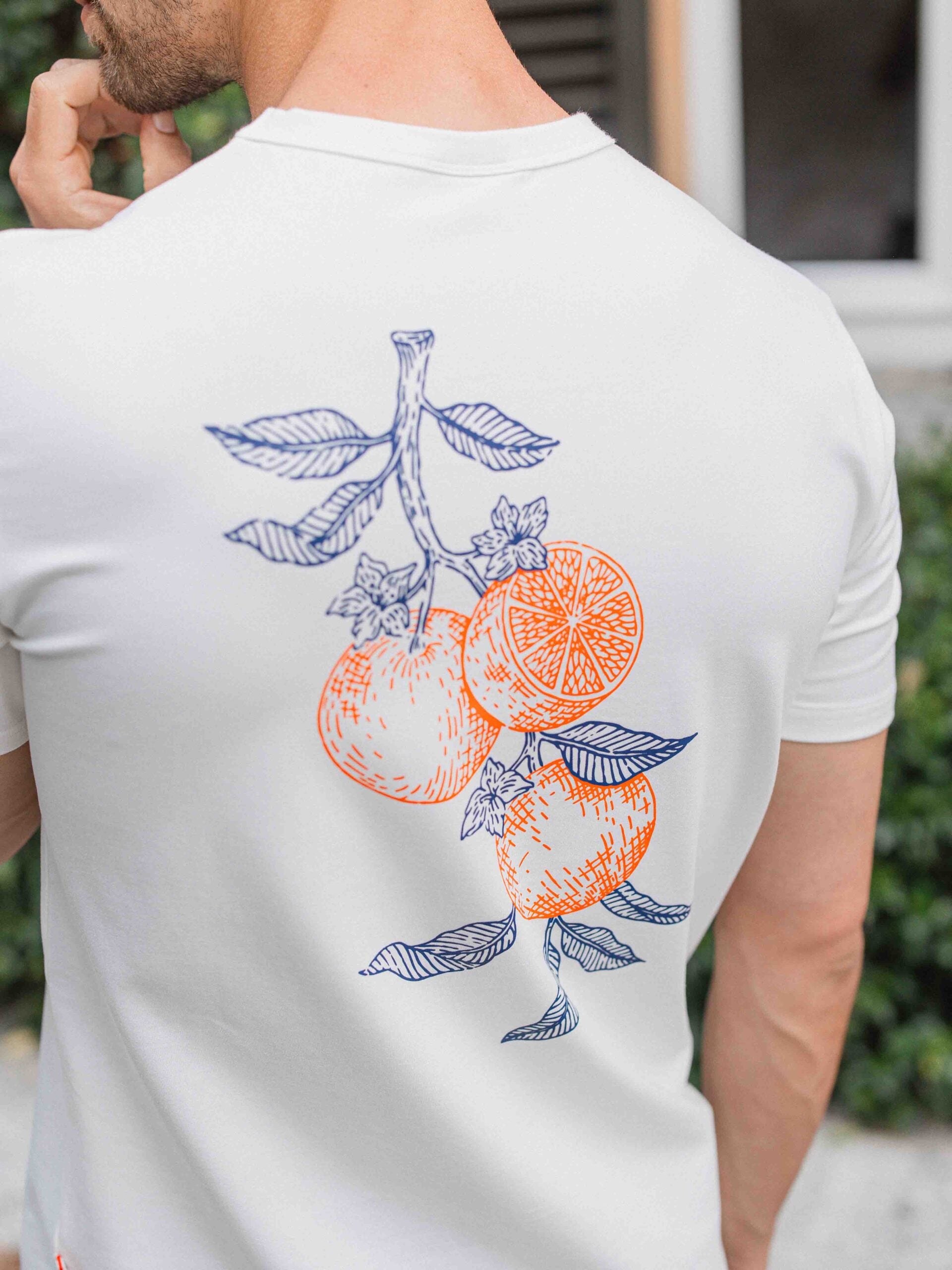 White Orange Slimfit T-shirt