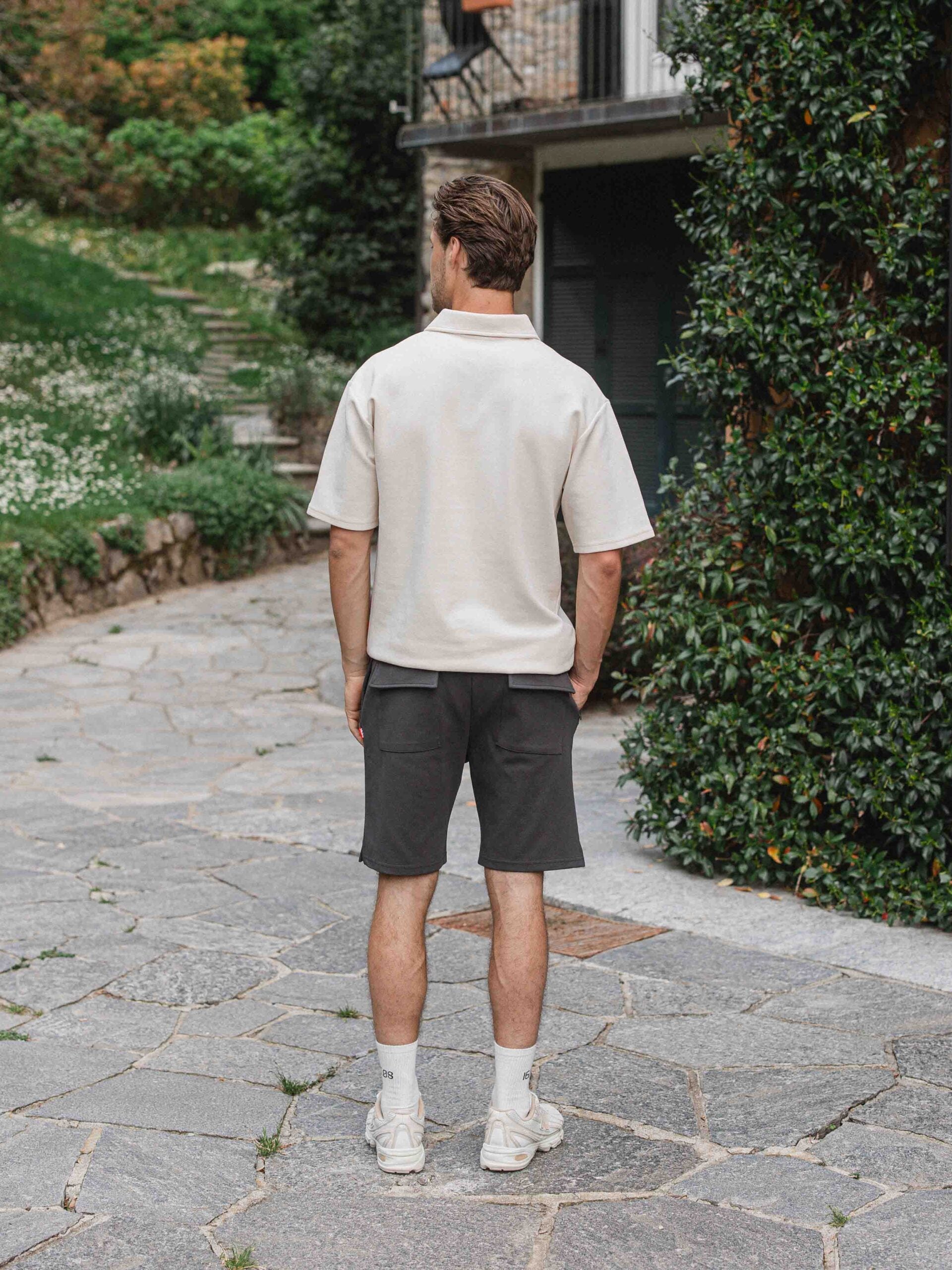 Off White Oversized Polo Shirt