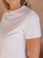 White Basic Femme T-shirt
