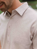 Braunes Melange Business-Polo