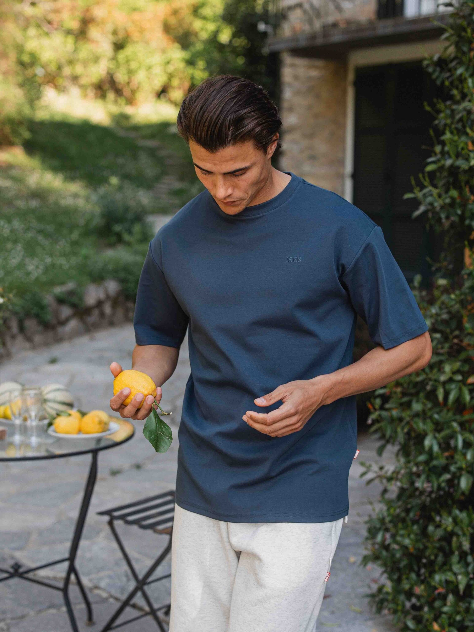 Navy Lago Di Como Oversized T-shirt