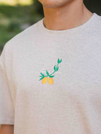 Brown Melange Lemon Oversized T-shirt