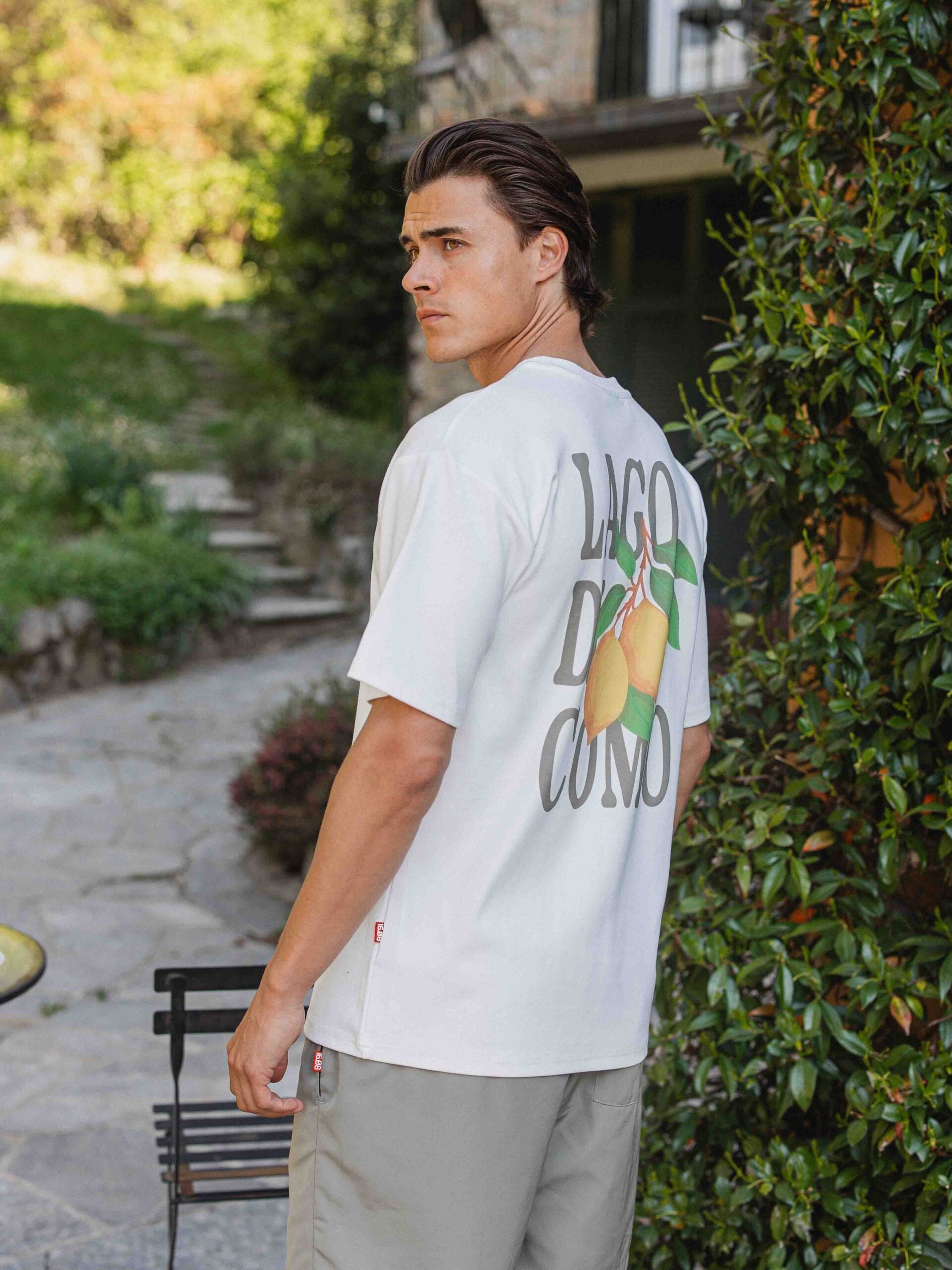 White Lago Di Como Oversized T-shirt