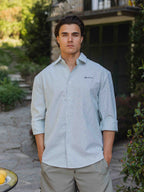 Green Stripe Oversized Blouse Sample