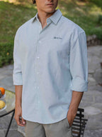 Green Stripe Oversized Blouse Sample