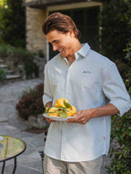 Green Stripe Oversized Blouse Sample