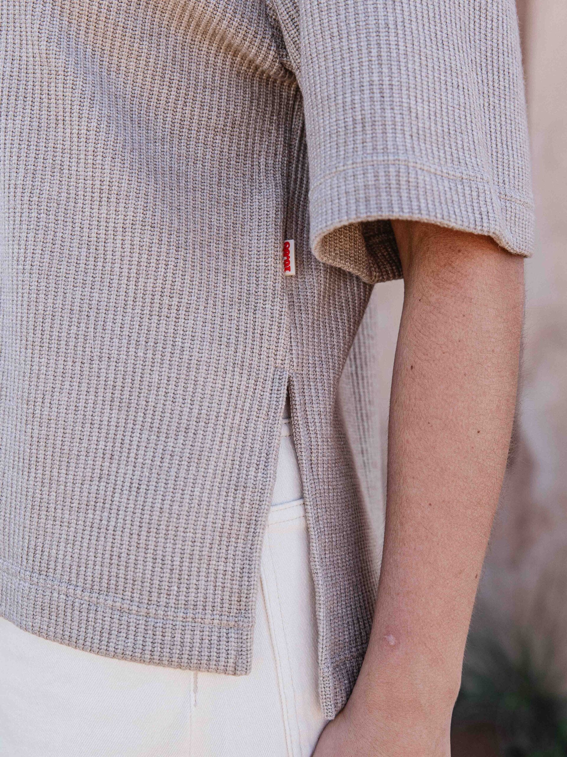 Beige Knit T-shirt