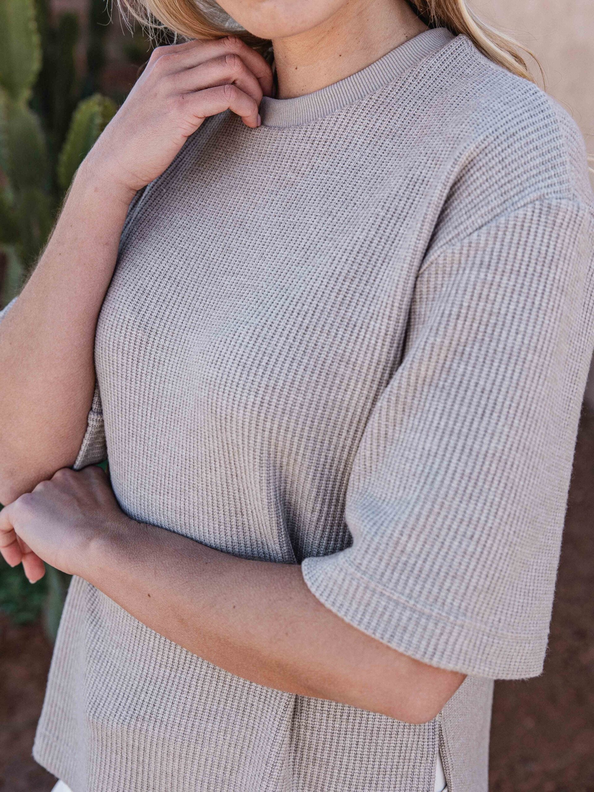 Beige Knit T-shirt