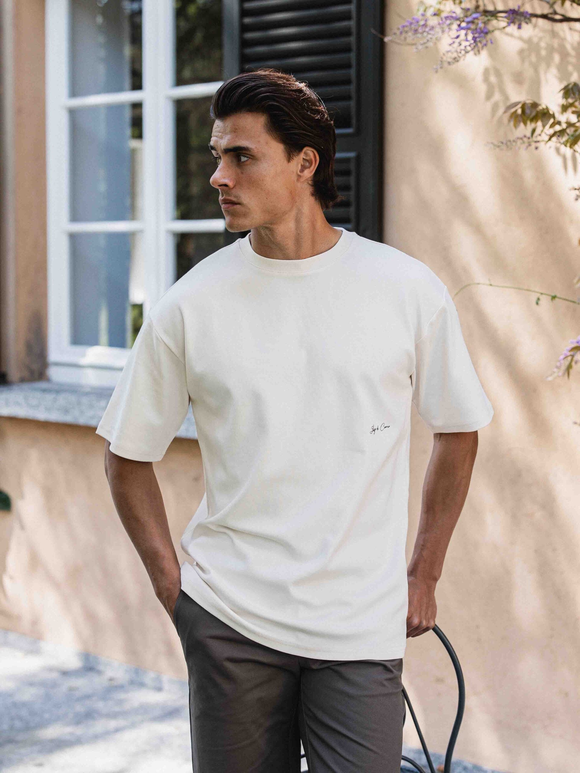 Beige Limone Oversized T-shirt