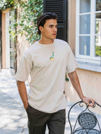 Taupe Lemon Oversized T-shirt