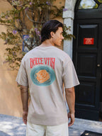 Taupe Spaghetti Oversized T-shirt