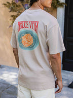 Taupe Spaghetti Oversized T-shirt