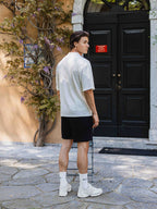 White Knit-Blend Poloshirt