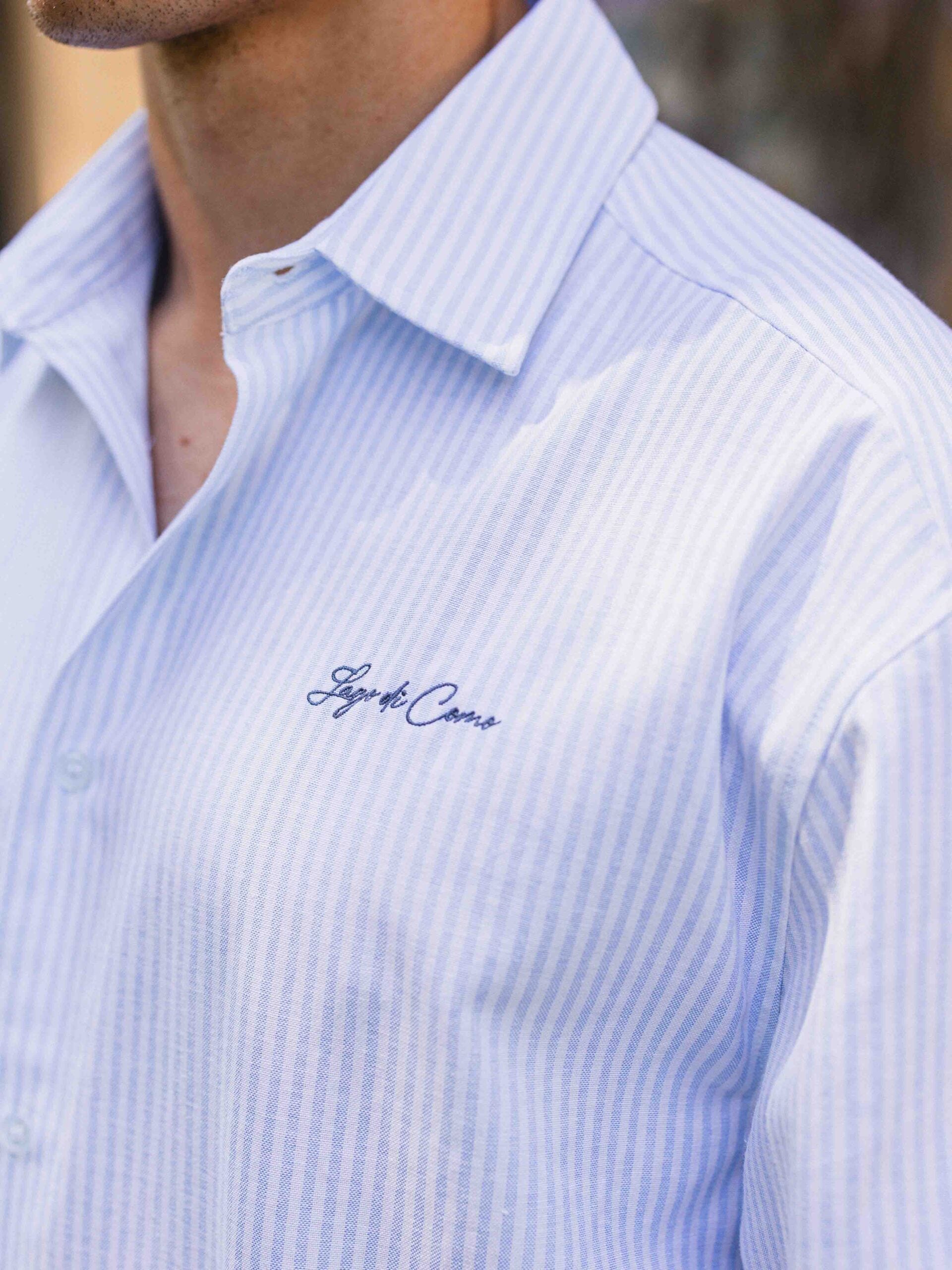 Blue Stripe Oversized Blouse