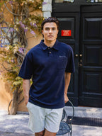 Navy Oversized Lago Poloshirt