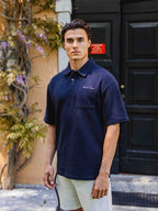 Navy Oversized Lago Poloshirt