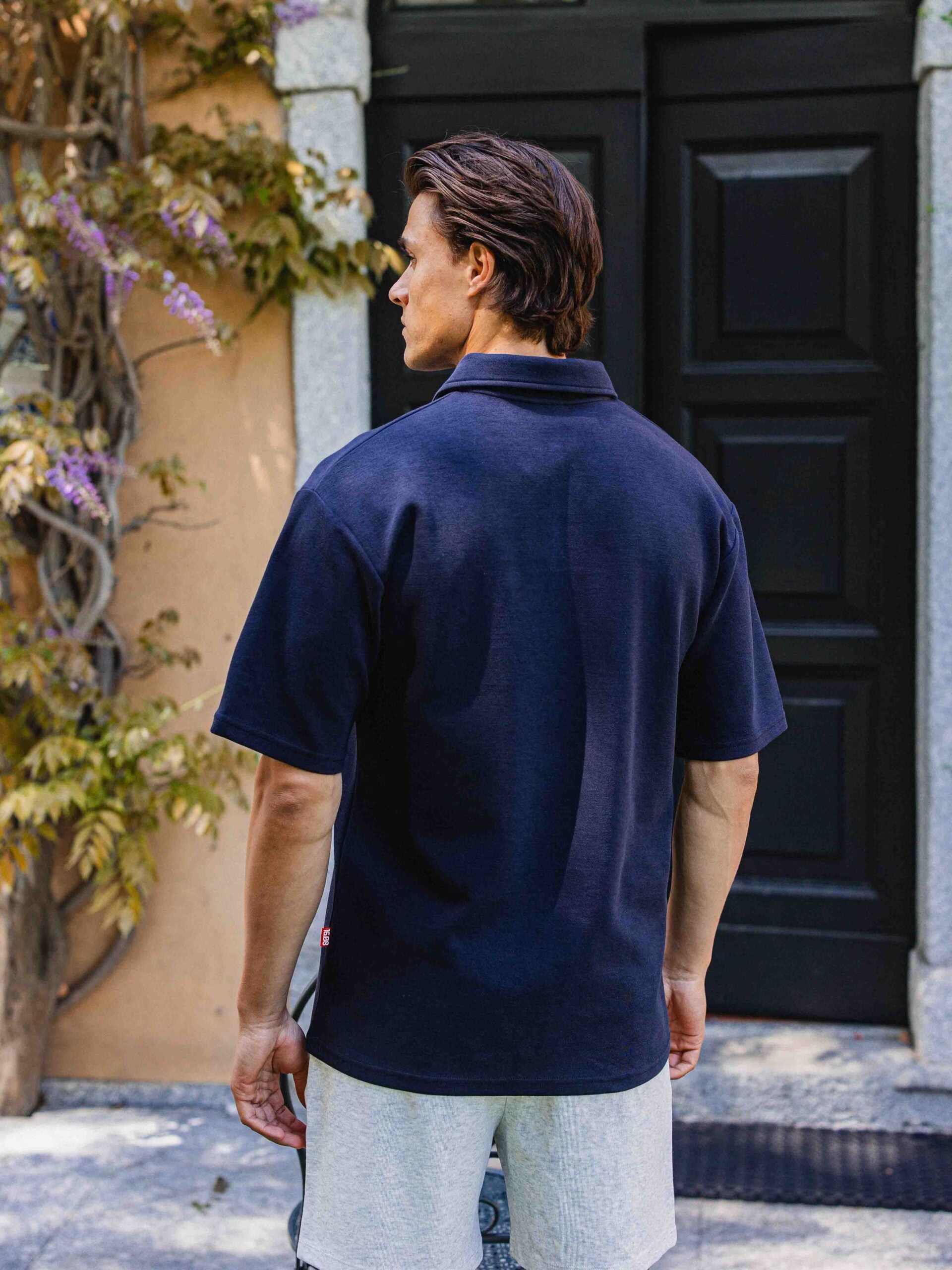 Navy Oversized Lago Polo Shirt