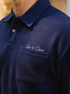 Navy Oversized Lago Poloshirt