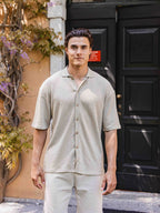 Olive Knit-Blend Poloshirt