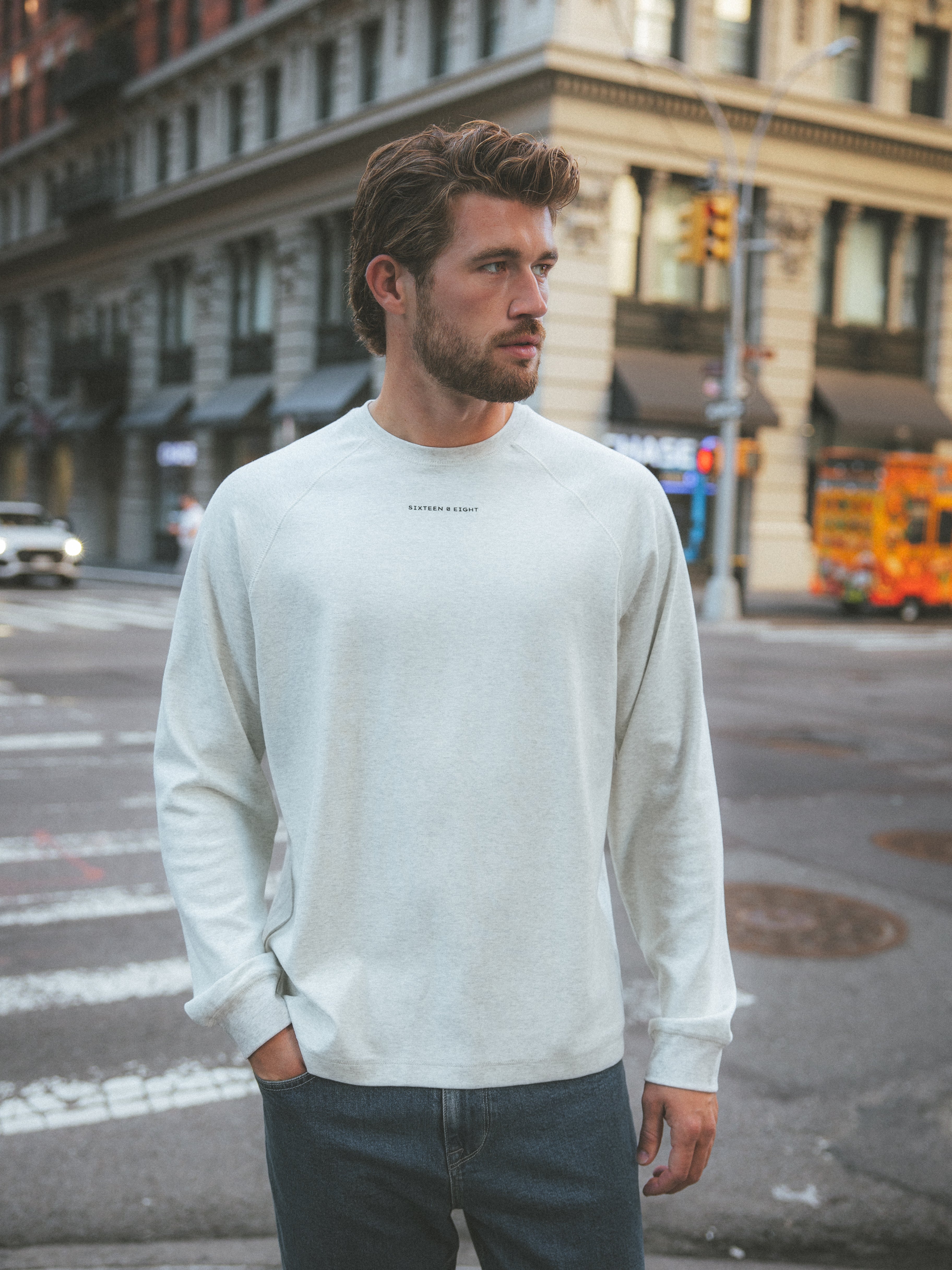 Light Grey Basic Oversized Longsleeve T-shirt