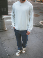Light Grey Basic Oversized Longsleeve T-shirt
