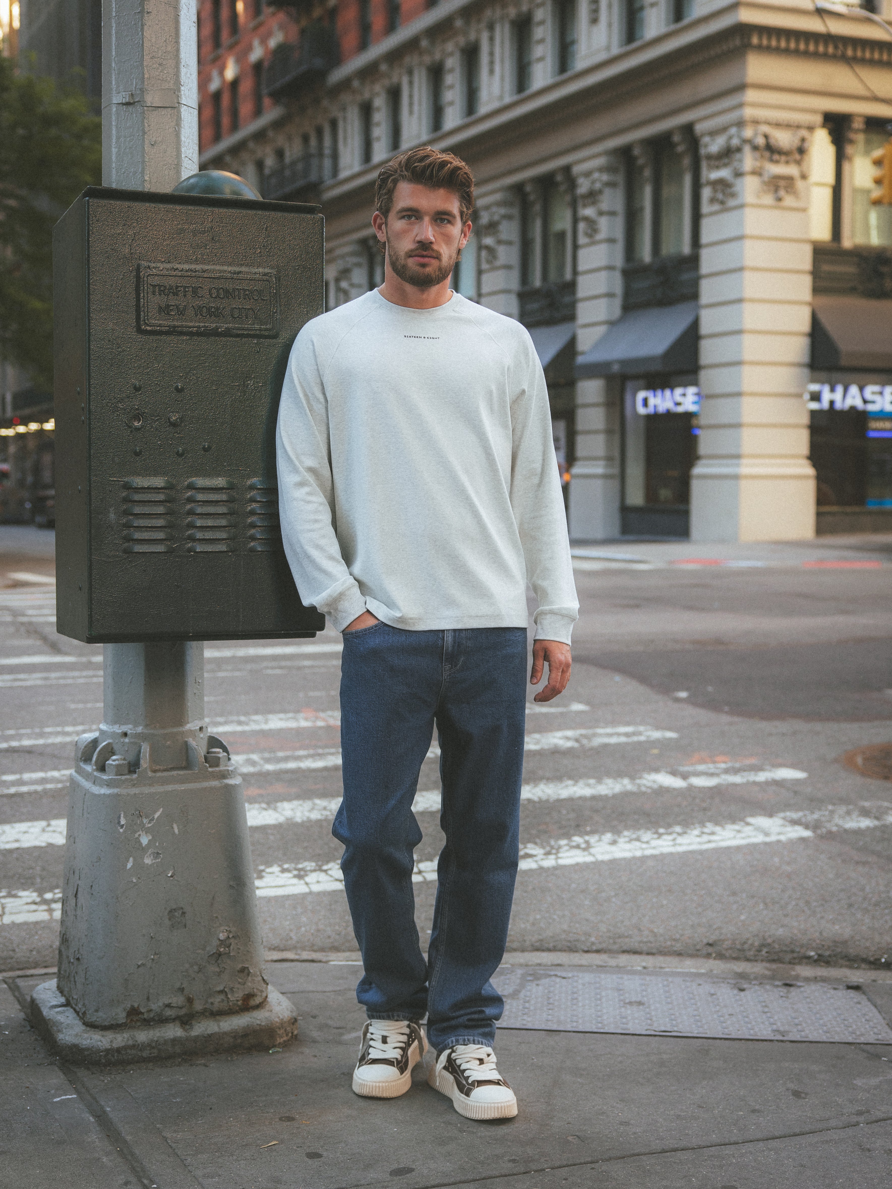 Light Grey Basic Oversized Longsleeve T-shirt