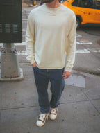 Light Yellow Basic Oversized Longsleeve T-shirt