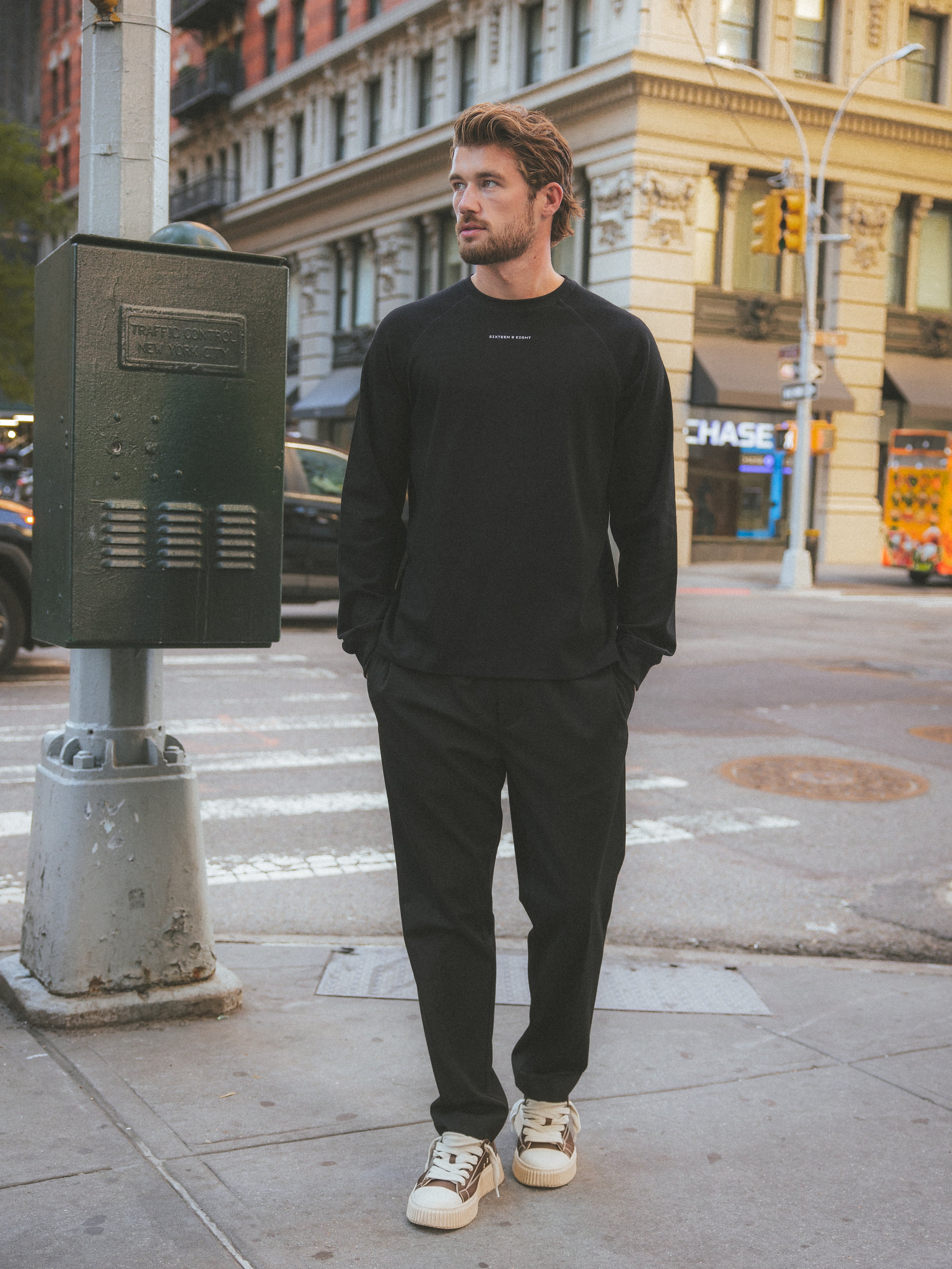 Black Basic Oversized Longsleeve T-shirt