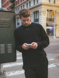 Black Basic Oversized Longsleeve T-shirt