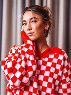 Red/ White Polo Sweater Sample