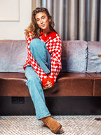 Red/ White Polo Sweater Sample