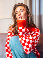 Red/ White Polo Sweater Sample