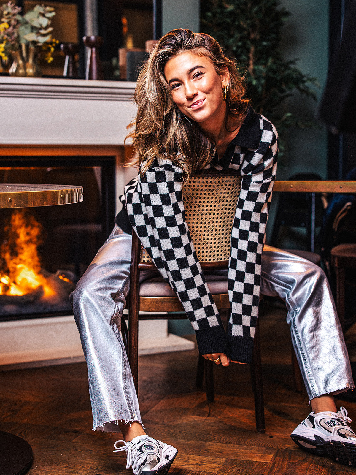 Black/ White Polo Sweater Sample