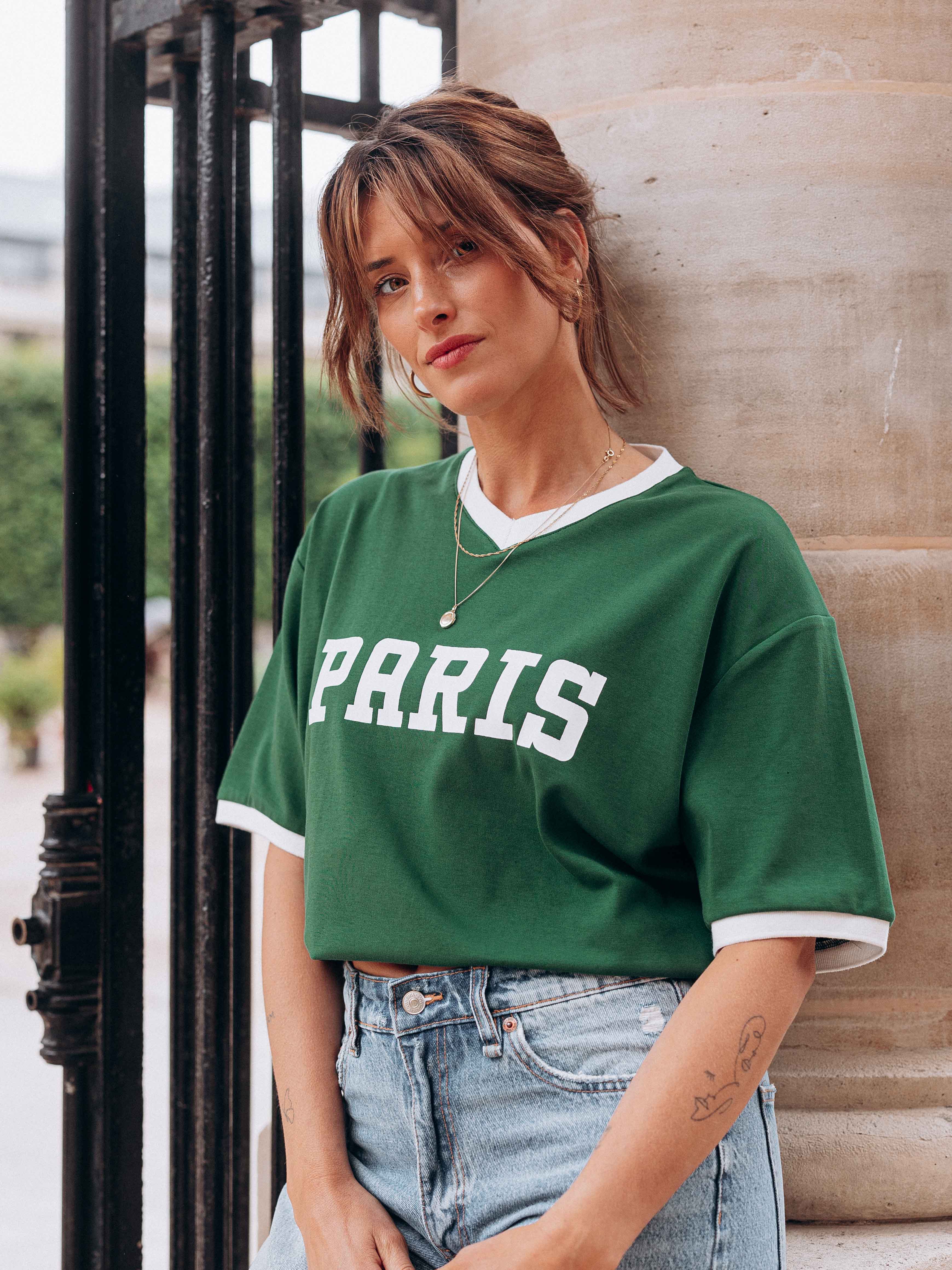 Paris T-shirt Green Sample