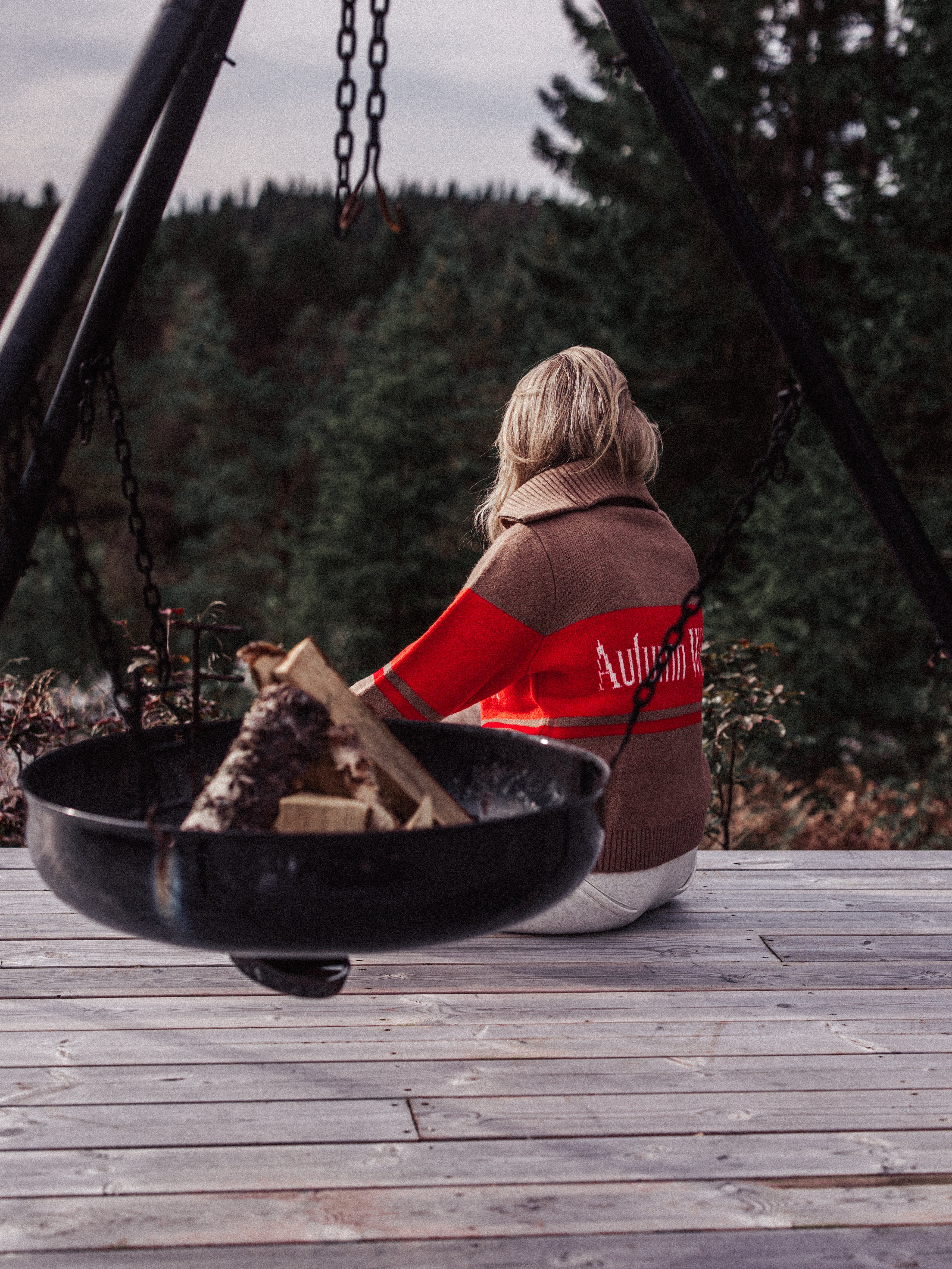 Brown Knitted Zipper Sweater Sample