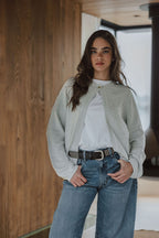 Grey Knit Cardigan Sample