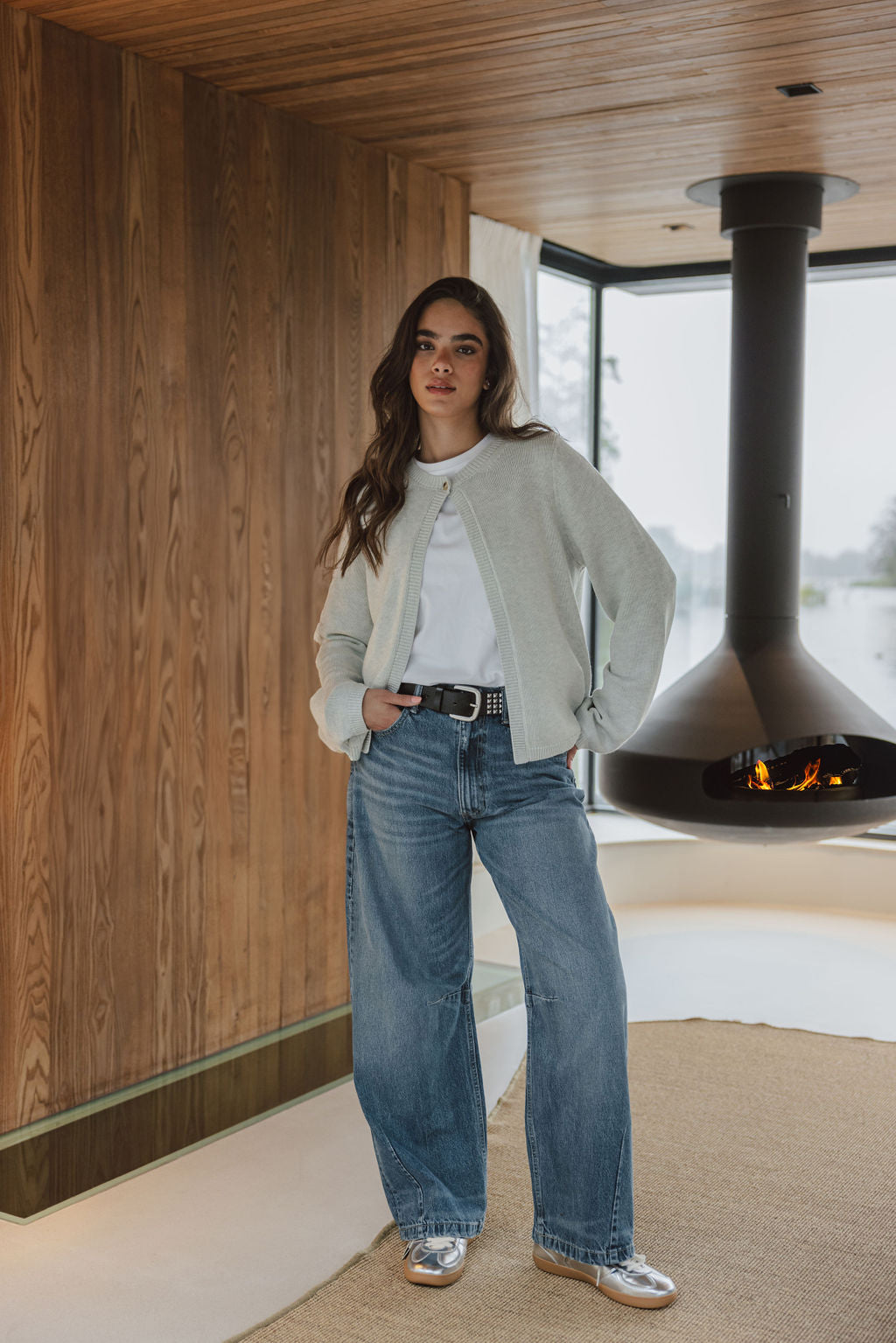 Grey Knit Cardigan Sample