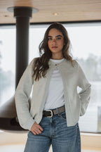 Grey Knit Cardigan Sample