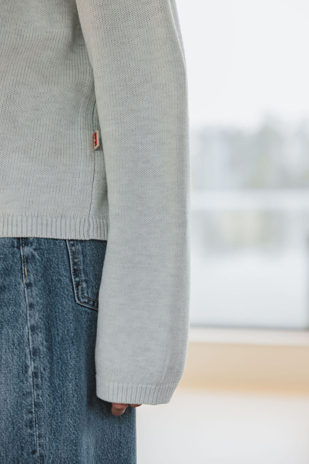 Grey Knit Cardigan Sample