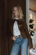 Brown Knit Cardigan Sample